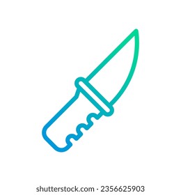 Knife Symbol Farbverlauf grüne Farbe Militär-Vektorarelement und Symbol perfekt.