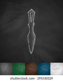 knife icon. Hand drawn vector illustration. Chalkboard Design