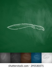 knife icon. Hand drawn vector illustration. Chalkboard Design