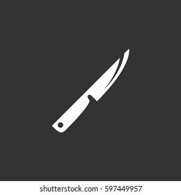 Knife icon illustration isolated on black background sign symbol. Knife vector logo. Modern vector pictogram for web graphics - stock vector