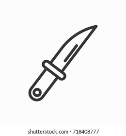 Knife icon, illustration isolated vector sign symbol