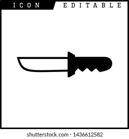 knife icon isolated sign symbol vector illustration - vector 