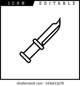 knife icon isolated sign symbol vector illustration - vector 