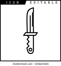 knife icon isolated sign symbol vector illustration - vector 