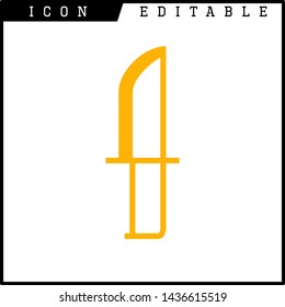 knife icon isolated sign symbol vector illustration - vector 