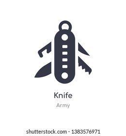 knife icon. isolated knife icon vector illustration from army collection. editable sing symbol can be use for web site and mobile app