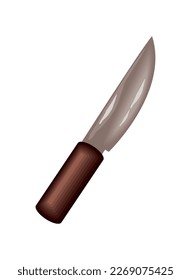 fondo blanco aislado del icono de cuchillo