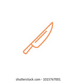 Knife icon. Kitchen appliances for cooking Illustration. Simple thin line style symbol.