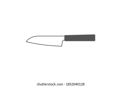 Knife icon. Kitchen knives, flat design sign isolated on white. Simple vector illustration.