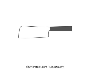 Knife icon. Kitchen knives, flat design sign isolated on white. Simple vector illustration.