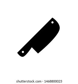 Knife Icon , Kitchen Template Logo Design Emblem Isolated Illustration , Outline Solid Banckground White