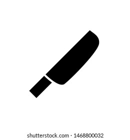 Knife Icon , Kitchen Template Logo Design Emblem Isolated Illustration , Outline Solid Banckground White