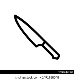 Knife icon. Kitchen utensils icon. Vector illustration logo template. EPS 10