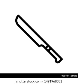 Knife icon. Kitchen utensils icon. Vector illustration logo template. EPS 10