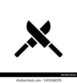 Knife icon. Kitchen utensils icon. Vector illustration logo template. EPS 10