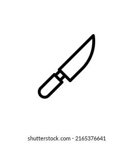 Knife Icon. Line Art Style Design Isolated On White Background