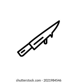 knife icon line style vector