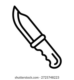 Knife Icon Line Style Vector Illustration