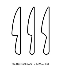 Vector de línea de icono de Cuchillo. concepto de negocio de restaurantes, ilustración vectorial