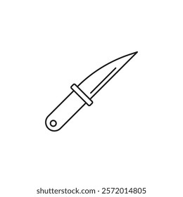 knife icon in liner stroke style