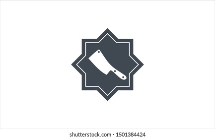 Knife icon logo with background