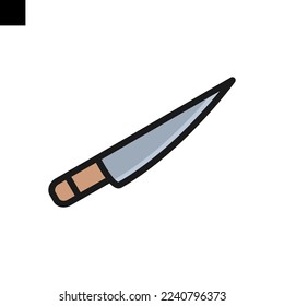 knife icon logo flat style vector