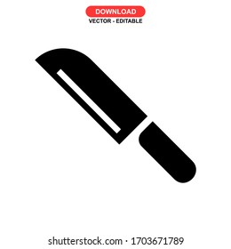 knife icon or logo isolated sign symbol vector illustration - high quality black style vector icons
