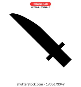 knife icon or logo isolated sign symbol vector illustration - high quality black style vector icons
