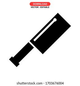 Icono de cuchillo o logotipo símbolo de signo aislado ilustración vectorial - iconos vectoriales de estilo negro de alta calidad
