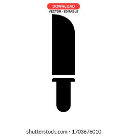 knife icon or logo isolated sign symbol vector illustration - high quality black style vector icons
