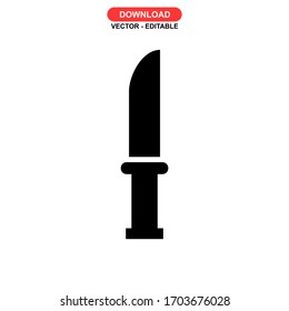 knife icon or logo isolated sign symbol vector illustration - high quality black style vector icons

