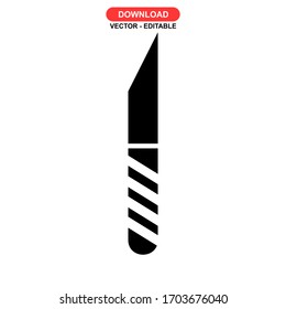 knife icon or logo isolated sign symbol vector illustration - high quality black style vector icons
