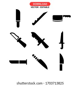 knife icon or logo isolated sign symbol vector illustration - Collection of high quality black style vector icons
