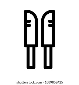 Icono de cuchillo o logotipo símbolo de signo aislado ilustración vectorial - iconos vectoriales de estilo negro de alta calidad
