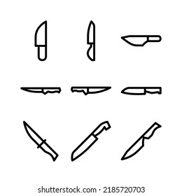knife icon or logo isolated sign symbol vector illustration - Collection of high quality black style vector icons
