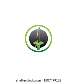 Knife icon logo vector design