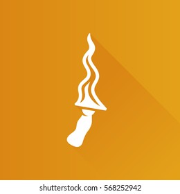 Knife icon in Metro user interface color style. Weapon assault danger dagger