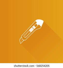 Knife icon in Metro user interface color style. Weapon assault danger dagger