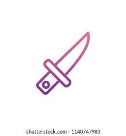 knife icon in Nolan style