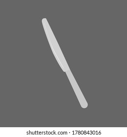 knife icon on gray background, vector illustration
