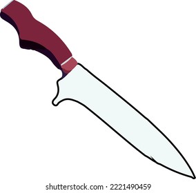 Knife icon on white background