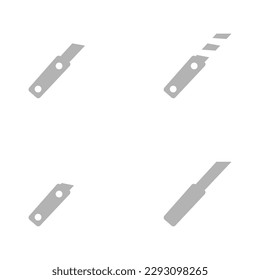 knife icon on a white background, vector illustration
