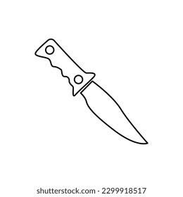 knife icon on a white background, vector illustration