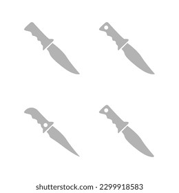 knife icon on a white background, vector illustration