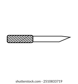 Icono de cuchillo sobre fondo blanco. Ilustración vectorial.