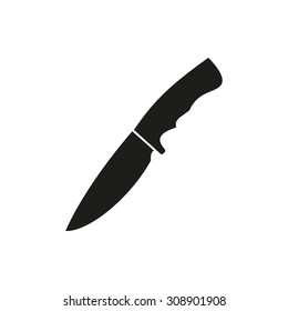 Knife  icon  on white background. Vector illustration.