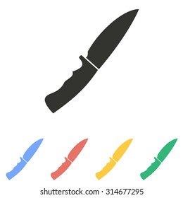 Knife icon on white background. Vector illustration.