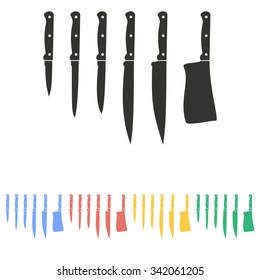 Knife  icon  on white background. Vector illustration.
