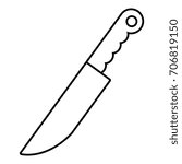 Knife icon. Outline illustration of knife vector icon for web design isolated on white background