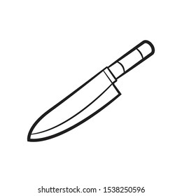 Knife icon. Outline illustration of knife vector icon for web design isolated on white background
